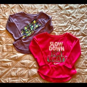 Nike 2T Dri Fit Long Sleeve Shirts